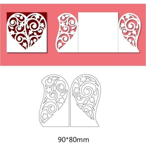 Hollow heart lacework Metal Cutting Die Frame New for DIY Scrapbooking Embossing Cards Tool Decorative Crafts cards Die Cuts
