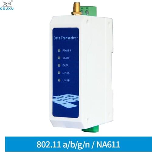 RS485 Dual Frequency WiFi Serial Server Device 802.11 a/b/g/n 2.4/5.8GHz 18.5dBm DC8-28V Transceiver Transmitter Receiver NA611