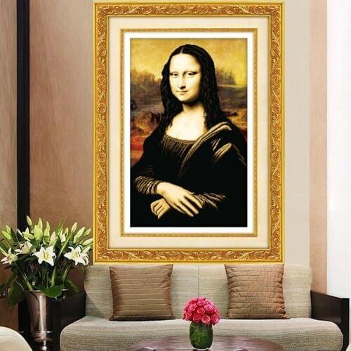 Needlework Handmade Mona Lisa portrait 3d Diy Cross Stitch kits DMC Cotton Embroidery Chinese Cross-stitch Decoration Picture