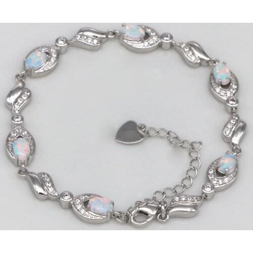 SZ0107 2021 new hot elegant oval white opal bracelet ladies jewelry gifts