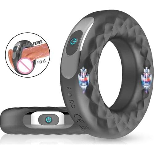 Vibrator Male Penis Rings Delay Ejaculation Penis Vibrating Cock Ring Clitoral Erotic Adult Sex Toys for Men Male masturbator