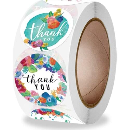 100-500pcs Thank You Seal Labels Stickers Boutique Supplies Business Letter Wedding Gift Packaging Customer Mailer Retail Bags
