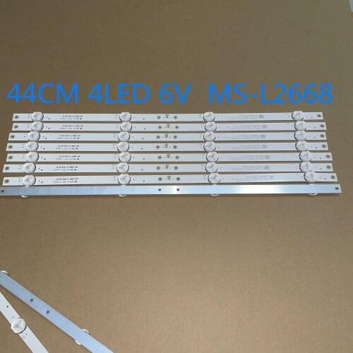 30-50-60pcs 44CM 4LED 6V LED Backlight Strip 24HL4300HA MS-L2668 L2151 CX236DLEDM4-LEDs 440mm