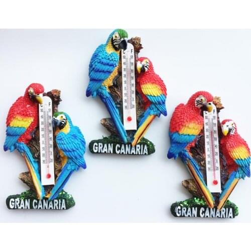 3D Birds Refrigerator Magnets Fridge Sticker for Home Decor Stereoscopic Fridge Magnet With Thermometer