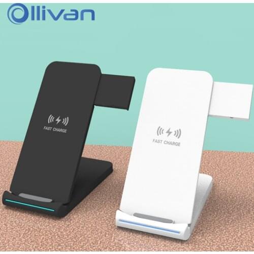 4 in 1 15W Fast Wireless Charger For iPhone 12 11 Pro Max XS Qi Charging Dock Station For Apple Watch SE 6 5 4 3 AirPods Charger