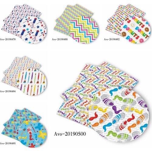 50*150cm America Independence Day Pattern Printed Leather Polyster Cotton Liverpool Bullet Fabric for DIY Handmade By Yards