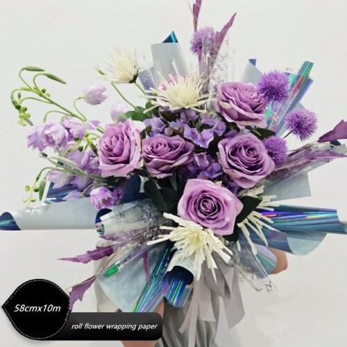 58cmx10m Roll Symphony Film Flower Bouquet Packaging Paper Florist Supply Gift Wrapping Paper Handmade Material