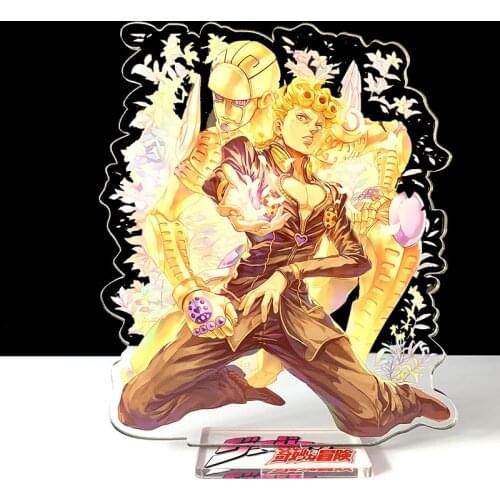 Anime JOJO Bizarre Adventure Acrylic Keychains Standing Card Kujou Jotarou Key Chain Figure Cosplay Trinket Keyring Gift