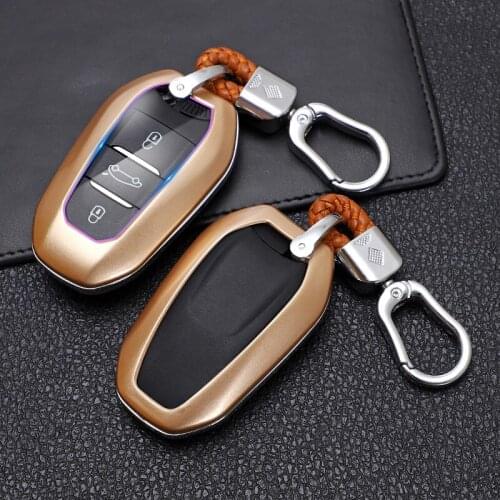 Shell Cover Holder Car Key Fob Case 5008 DS5 DS6 For Peugeot 208 DS3 For Citroen C4 C5 X7 C4L C6 C3-XR 3008 4008 Keychain