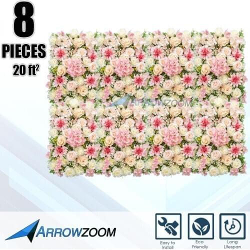 Arrowzoom Decorative Home Wall Backdrop Silk Flower Panel AZ1189