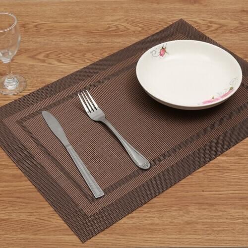 Europe Type Antiskid Mat Kitchen Table PVC Western-style Food Table Mat Cup Mat Placemats for Table
