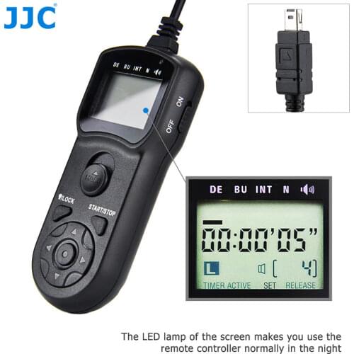 JJC Multi-Function Wired Timer Remote Control Shutter Release Cable Cord for Nikon D5600 D7200 D600 D850 D7500 P7800 D3300 D3100