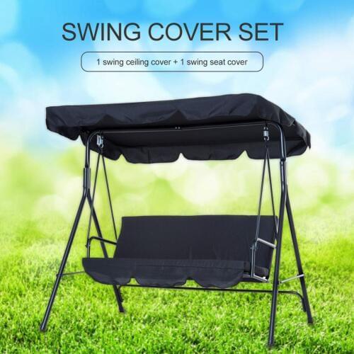 Patio Swing Cover Set Swing Canopy Replacement Cover Waterproof Porch Top Cover For Patio Yard Seat