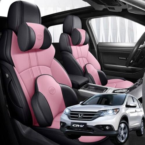 Front and Rear ) Leather Car seat covers For Honda CRV 2003 2004 2005 2006 2007 2008 2009 2010 2011 2012 2013 2017 accessories