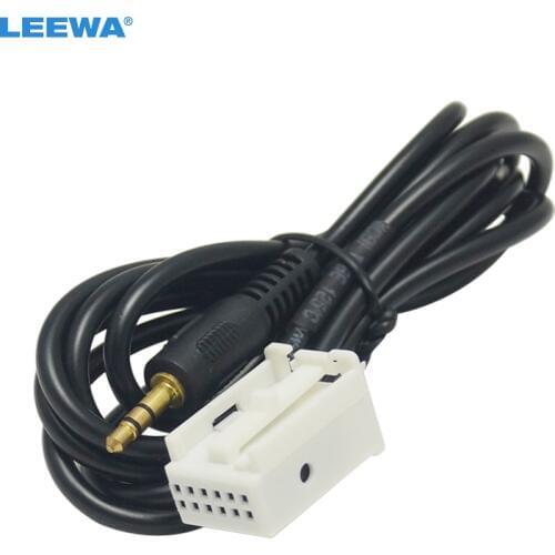 LEEWA Car 3.5mm Male Jack AUX Adapter Cable For Mercdes Benz Comand APS NTG GL W169-221 Audio Cable Data Wire #CA5719