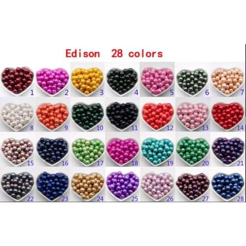 Best Price Edison pearls 9-12MM pearl rainbow colors loose edison pearls round pearls purple red pink black cheapest price N125