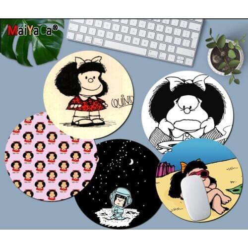 Maiyaca In Stocked Top Quality Mafalda Girl Rubber PC Computer Gaming mousepad Anti-Slip Laptop PC Mice Pad Mat gaming Mousepad