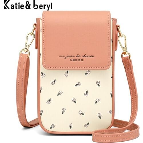 Mini Crossbody Shoulder Bags Women Flower Multi-functional Women Cell Phone Purse Ladies Small Handbag Female Messenger Bag Flap