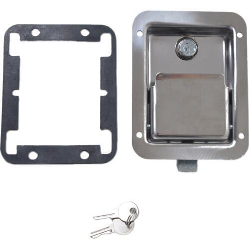 Marine Stainless Steel Paddle Latch Truck Tool Box Doors Lock Latch & Key