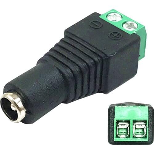 Male/Female DC Connector 2.1*5.5mm Power Jack Adapter Plug Cable Connector For LED Strip and CCTV Cameras