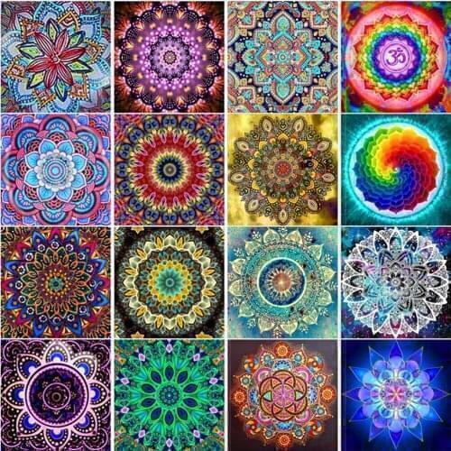 5D DIY Diamond Painting Mandala Cross Stitch Kits Full Drill Diamond Embroidery Mosaic Art Picture of Rhinestones Home Decor