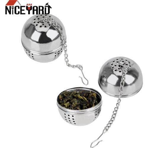 NICEYARD Stainless Steel Mesh Filter Strainer Ball Shape Tea Infuser Home Kitchen Accessories For Loose Tea Leaf Spice Hangable