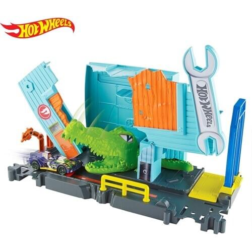 2018 NEW Hotwheels Launch Challenge playset Carros Track Model CarTrain Kids Plastic Metal Hot Toys For Children Juguete