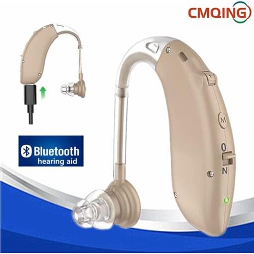 Rechargeable Hearing Aids BTE Mini Ear Hearing Amplifier Adjustable Tone Hearing Aid Sound Amplifier Hearing Device for Elderly