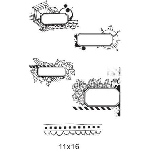 Frame Transparent Clear Silicone Stamp/Seal for DIY scrapbooking/photo album Decorative clear stamp A1709