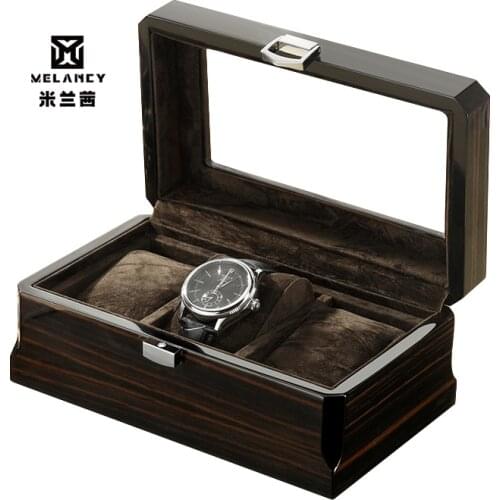 Luxury 3 Grids Handmade Wood Watch Box Wood Clock Box Watch Case Time Box for Watch Holding