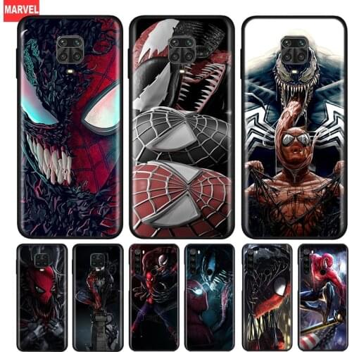 Silicone Cover Spiderman And Venom For Xiaomi Redmi Note 10 10S 9 9S Pro Max 9T 8T 8 7 6 5 Pro 5A Phone Case