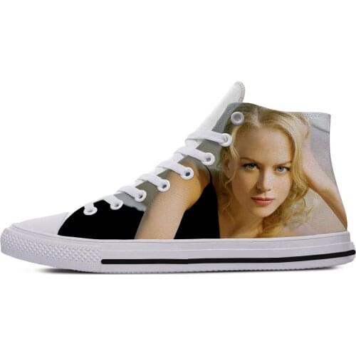 Summer New Fashion Men Women Shoes 3D Print Celebrity Nicole Kidman Top Harajuku Lightweight Breathable Comfortable Canvas Shoes