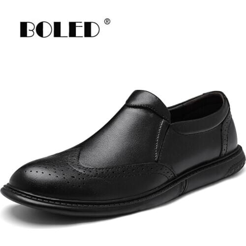 New Spring Single Shoes Men Natural Leather Business Oxfords Round Toe Men Dress Shoes Crocodile Pattern Leather Shoes Flats