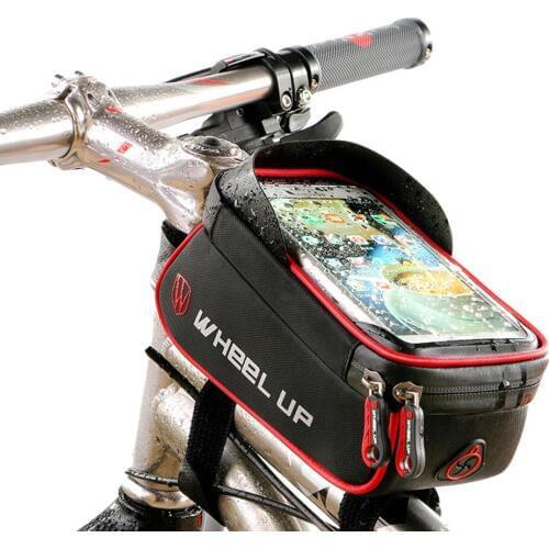 Bicycle Front Touch Screen Phone Bag On The Frame Mountain Bike Top Tube Bag Cycle Panniers Bag For Bicycle Accessories X133D