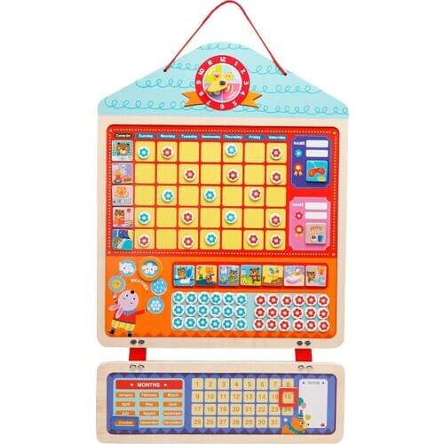 1Set My Magnetic Calendar Sticker Chart Learning Plan Toys on Wall or Fridge