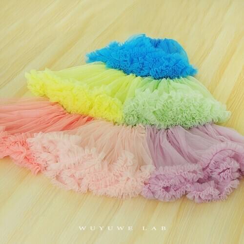 1M colorful 30cm wide Tulle lace fabric trims for wedding dress sewing Skirt material Dolls ClothesAccessories High Quality