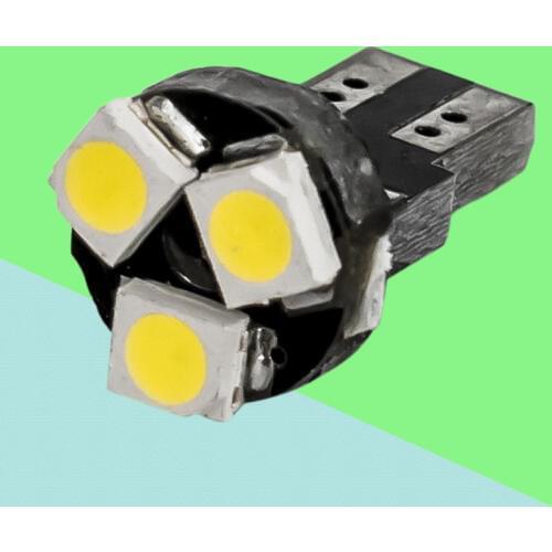 100pcs T5 58 73 74 286 257 W1.2W 3SMD 3 Led Car Dashboard Warning Indicator light Instrument Cluster Lights Bulb white 12V 100X