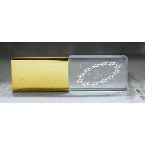 12pcs/lot Golden Crystal USB Flash Drives 32GB with Custom Logo USB 2.0 Flash Disk Stick Pen Drive