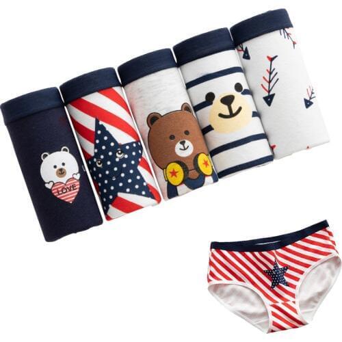 5 Pcs/lot Underwear Women Cotton Panties Girls Briefs Sexy Cueca Print Cartoon Cute Calcinhas Lace Shorts Underpant Panty Ladies