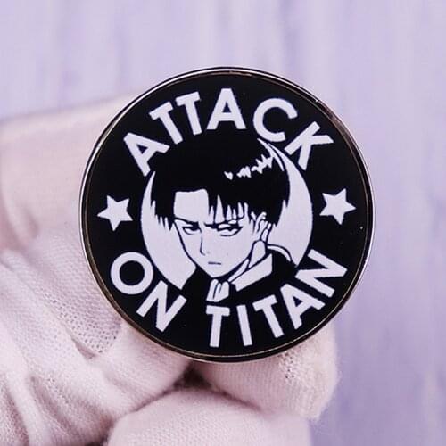 Attack on Titan Captain Levi Survey Corps Brooch Pins Enamel Metal Badges Lapel Pin Brooches Fashion Jewelry Accessories