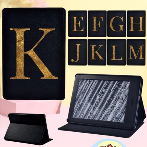 Case for Amazon Kindle EReader Paperwhite (5th/6th/7th/10th Gen)/Kindle (10th/8th Gen) Letter Series Leather Stand Cover Case