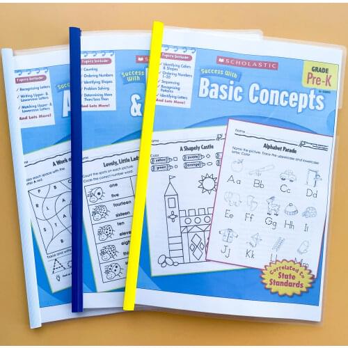 Kids Scholastic Success Pre K Learning Alphabet Basic Numbers Concepts Work Books for Children Book Sets In English Worksheet