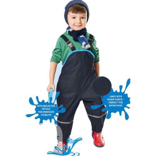 Children Waterproof Rain Pants New 2019 Brand Waterproof Overalls 1-7Yrs Baby Boys Girls Overalls Fashion Kids Overalls