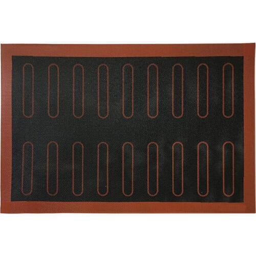 Creacate 4.7 inch and 2.36 inch Eclair Baking , Eclair 18 and 44 Cavity Non-Stick Lady finger Thumb Cake Baking Mat