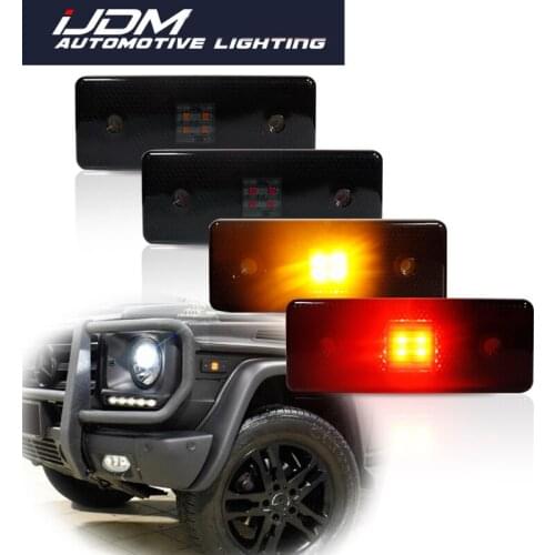 IJDM Car For Amber/Red LED Turn Signal Light For 2015-2018 Mercedes W463 G-Class G550 G63 G65 AMG Side Marker Light