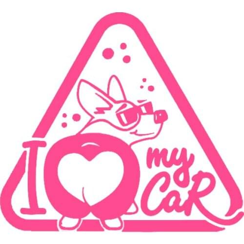 Lovelt Pet Crogi Love My Car Auto Window Front Rear Windshield Body Decorate Sticker Car Styling and Decals