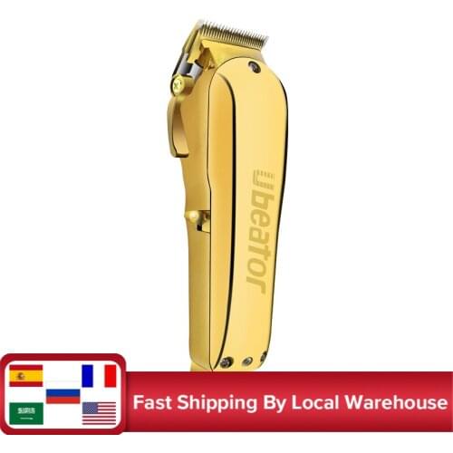 Hair cutting Machine Gold Barbershop Cutter Cordless Hair Clipper Hair Trimmer 100-240V Cut Electric Rechargeable