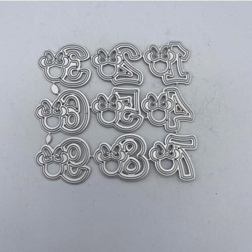 Metal Cutting Dies Letter Numbers 1 to 9 Stencil for DIY Scrapbooking Album Embossing Paper Cards Deco Crafts Die Cuts