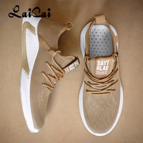 LaiCai New Arrival Men Harajuku Lazy Shoes Breathable Men Sneakers Zapatillas Hombre High Quality Men Casual Shoes Running Shoe