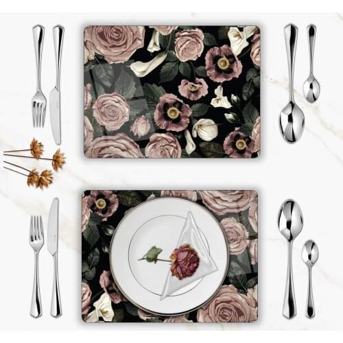 Set of Glasses Placemat Table Mats For Dining Tableware For Home Decor Decorative Plate Home Glass Innovative Place Mat